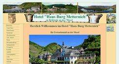Desktop Screenshot of hotel-burg-metternich.eu