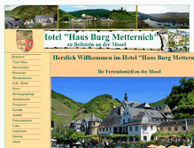 Tablet Screenshot of hotel-burg-metternich.eu